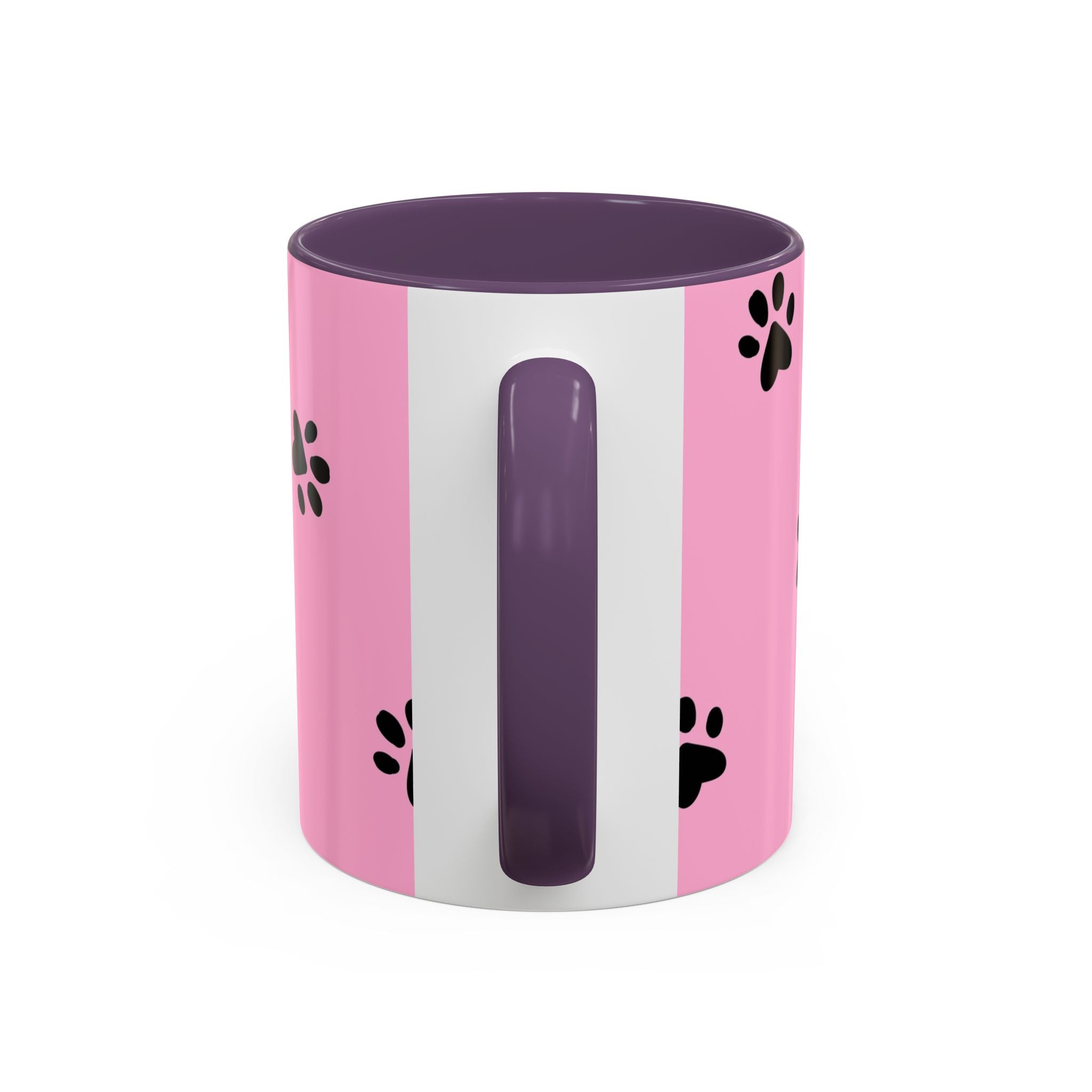 Pink Paw Print Coffee Mug – Cute Pet Lover Accent Mug (11/15oz)