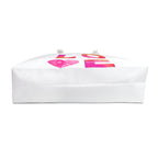 Tropical Love Typography Weekender Bag | Pink Palm Heart Travel Tote