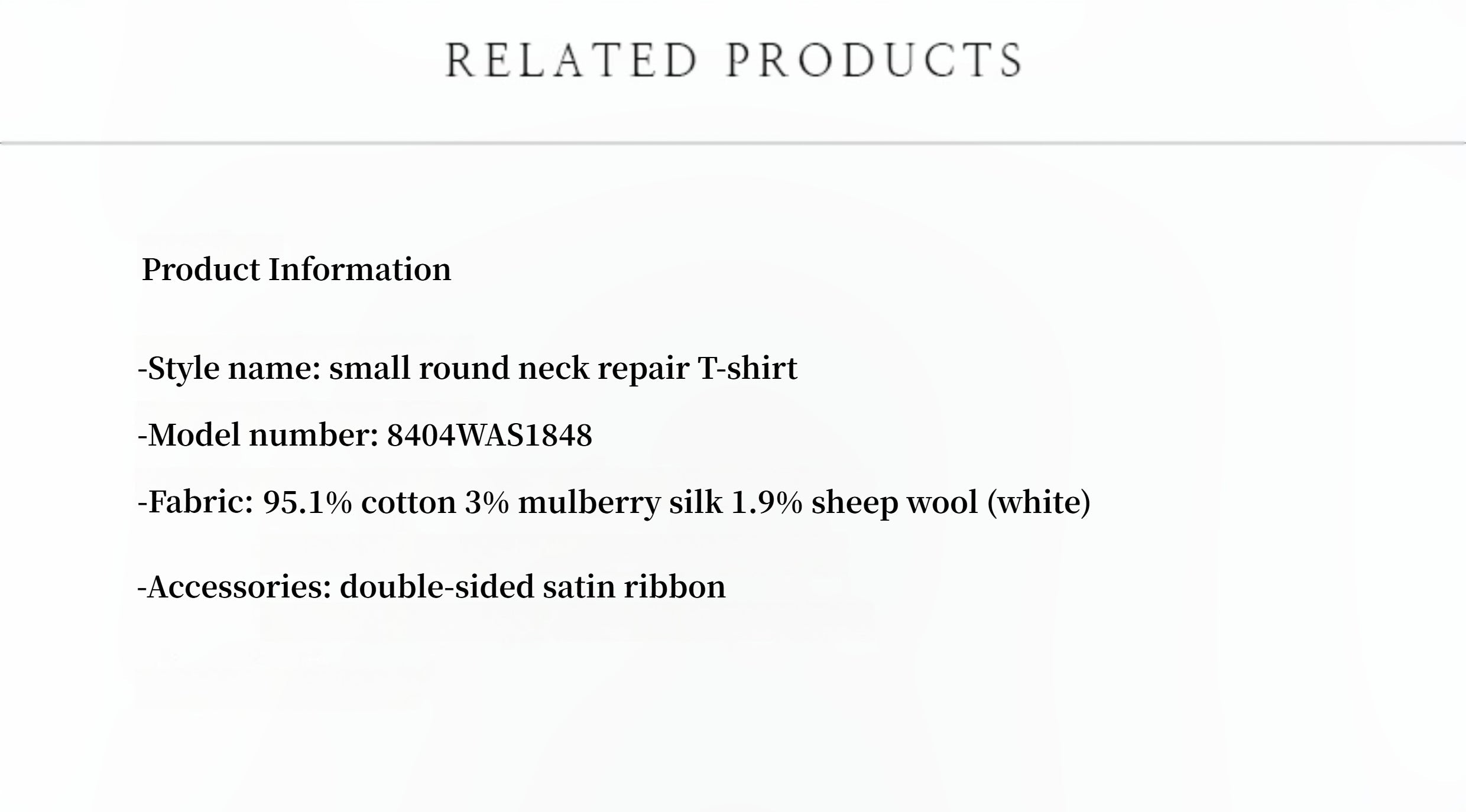 LINDIS wool mulberry silk classic short-sleeved round neck T-shirt for
