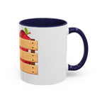 Apple Crate Accent Coffee Mug — Rustic Farmhouse Fruit Design (11/15oz)