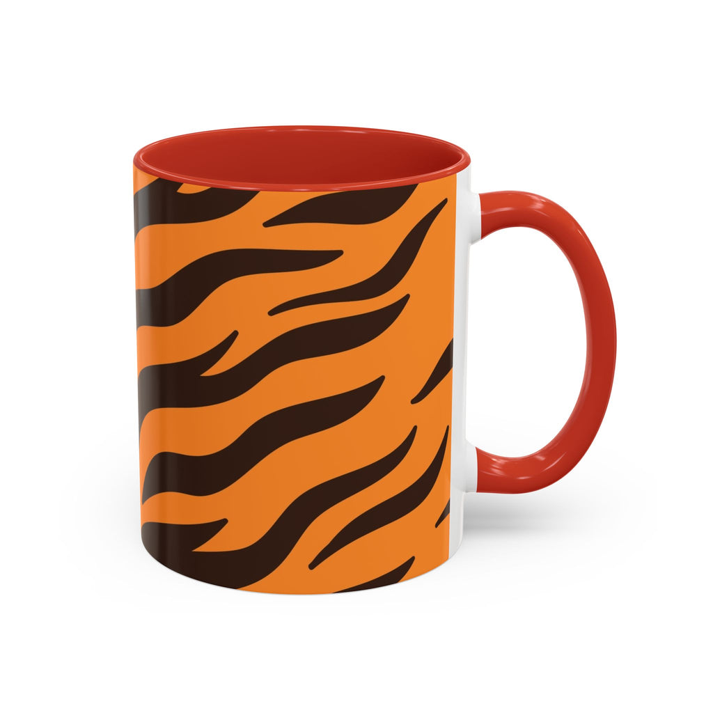 Tiger Stripe Accent Coffee Mug – Orange & Black Animal Print
