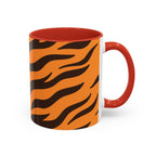 Tiger Stripe Accent Coffee Mug – Orange & Black Animal Print
