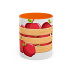 Apple Crate Accent Coffee Mug — Rustic Farmhouse Fruit Design (11/15oz)