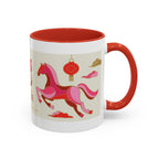 Year of the Horse Accent Coffee Mug — Chinese New Year Lucky Horse Design (11/15oz)