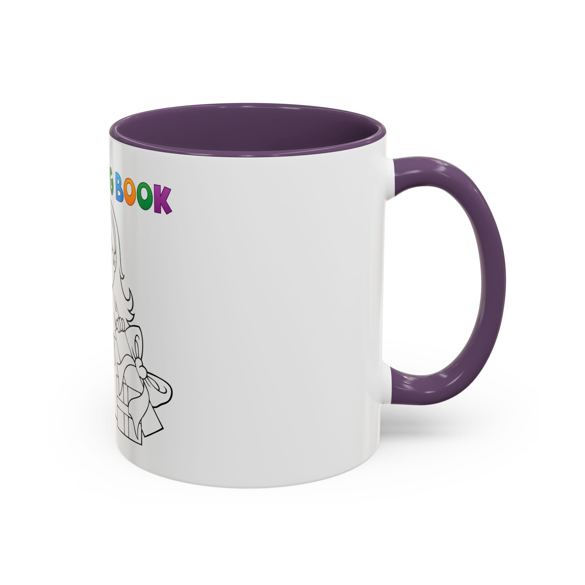 Coloring Book Coffee Mug — Kids Holiday Coloring Design (11/15oz Accent Mug)