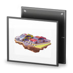 Racing Cars Framed Poster – Retro Racecar Artwork, Matte Print