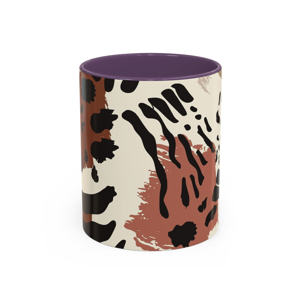 Rustic Leopard Accent Coffee Mug — Animal Print Ceramic Mug (11/15oz)