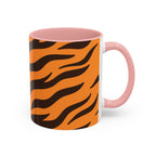 Tiger Stripe Accent Coffee Mug – Orange & Black Animal Print