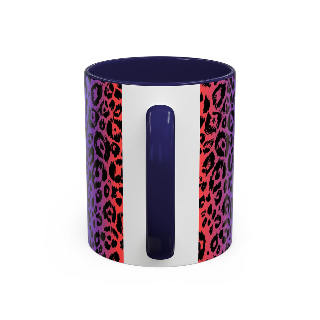 Rainbow Leopard Accent Coffee Mug — Colorful Animal Print 11/15oz
