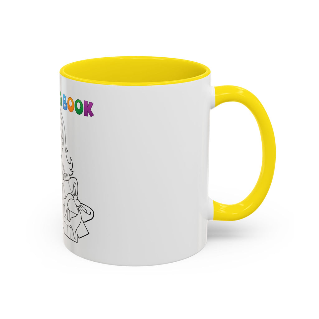 Coloring Book Coffee Mug — Kids Holiday Coloring Design (11/15oz Accent Mug)