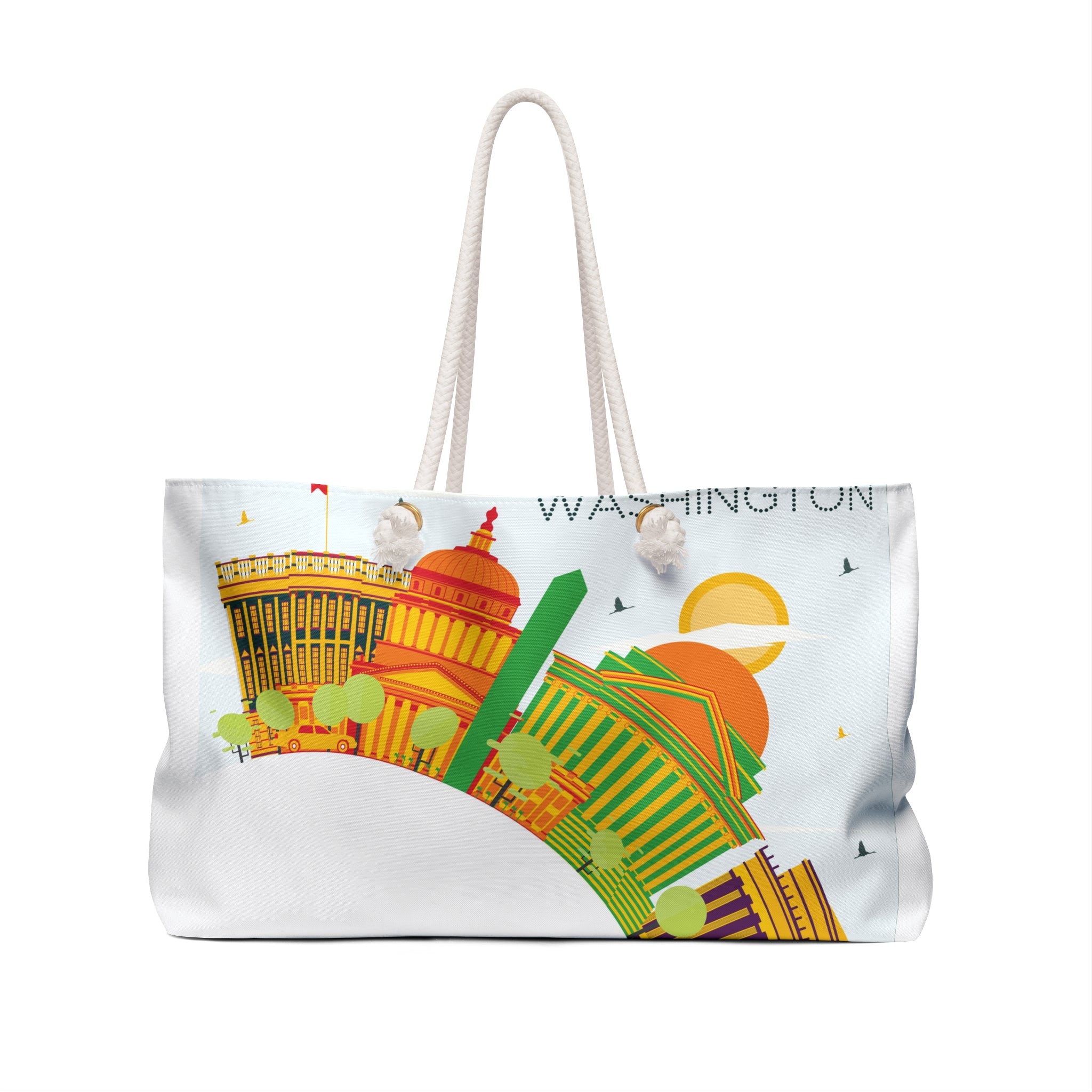 Washington DC skyline Weekender Bag | Capitol, Monument, National Mall