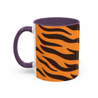 Tiger Stripe Accent Coffee Mug – Orange & Black Animal Print