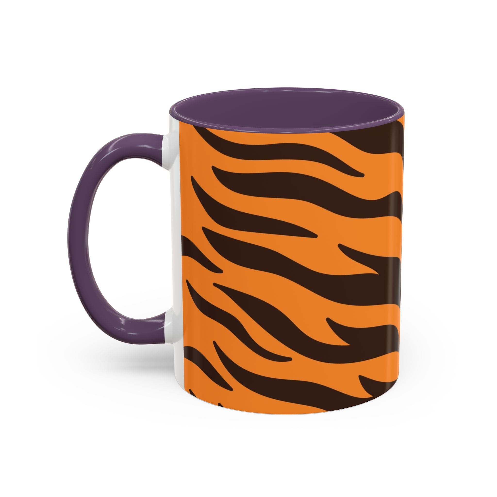 Tiger Stripe Accent Coffee Mug – Orange & Black Animal Print
