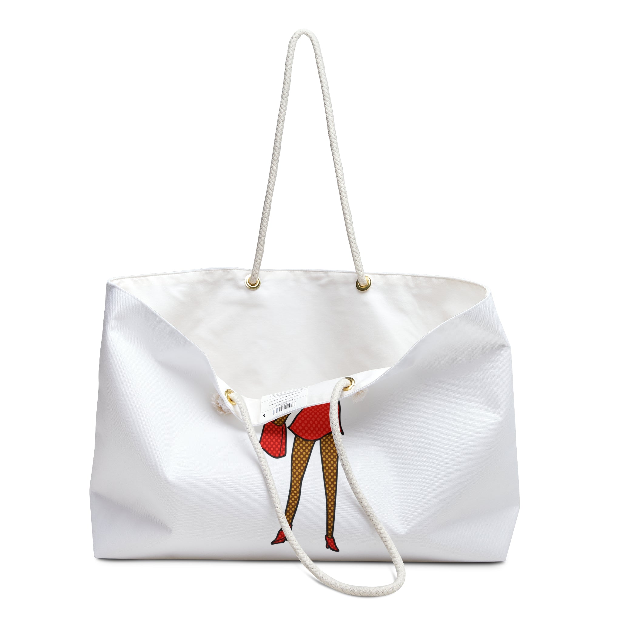 Flirty Pin-Up Girl Weekender Bag | Retro Red Dress Travel Tote