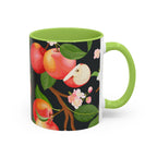 Apple Blossom Accent Coffee Mug – Floral Fruit Ceramic Mug (11/15oz)