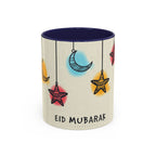 Eid Mubarak Accent Coffee Mug — Festive Crescent & Star Design (11/15 oz)