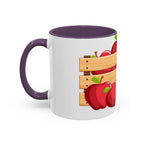 Apple Crate Accent Coffee Mug — Rustic Farmhouse Fruit Design (11/15oz)