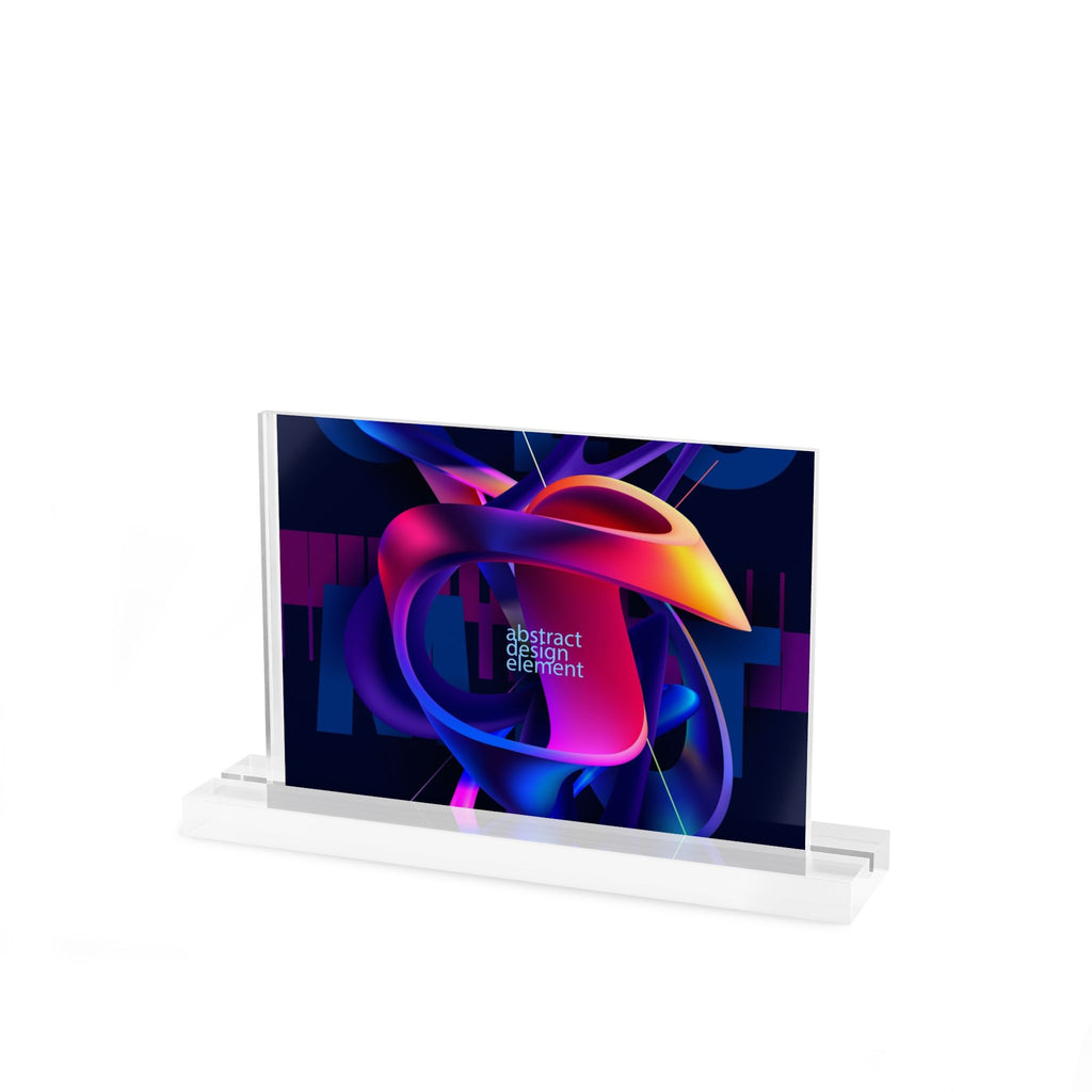 Abstract Neon Acrylic Table Sign – Rectangular Desk Display