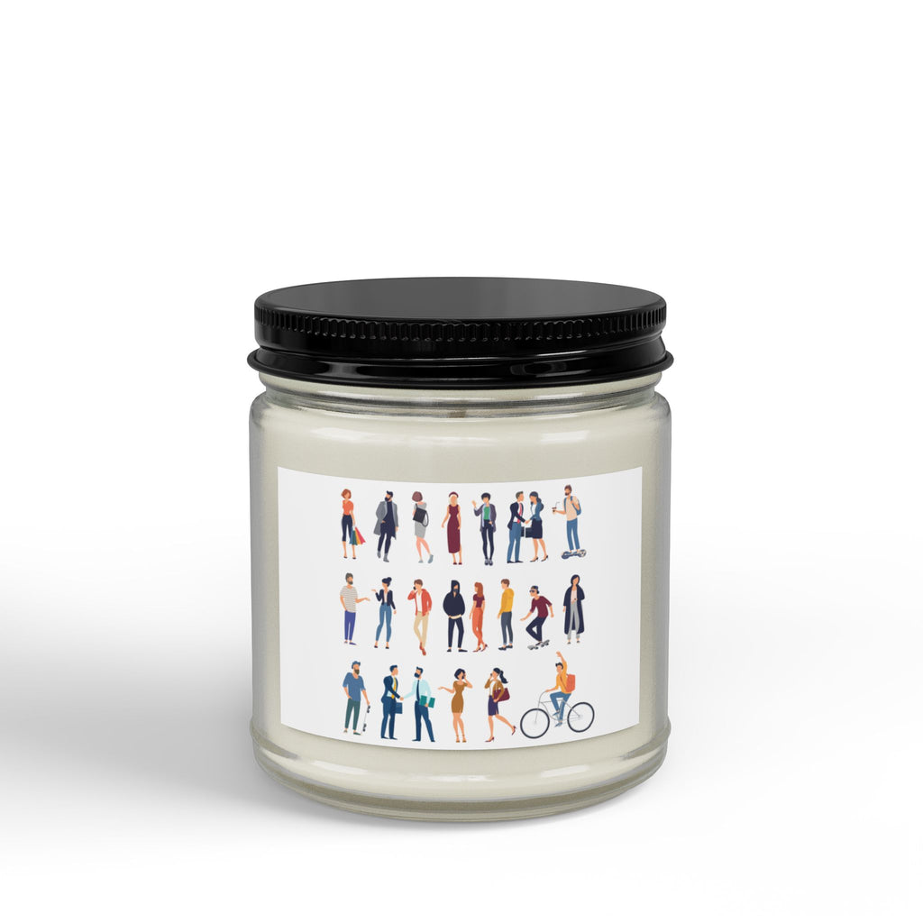 Scented Soy Candles with Black Lid, (4 and 9oz)