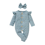 StripeNest™ – Two-Tone Cotton Romper for Babies & Toddlers