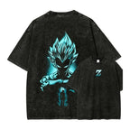 Anime Dragon Ball Z Vegeta Majin Casual Oversized T-Shirt Harajuku