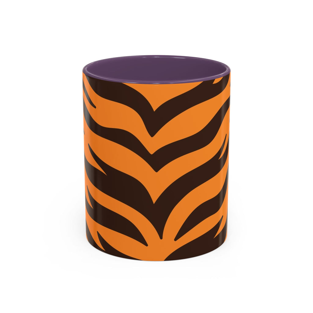 Tiger Stripe Accent Coffee Mug – Orange & Black Animal Print