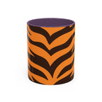 Tiger Stripe Accent Coffee Mug – Orange & Black Animal Print