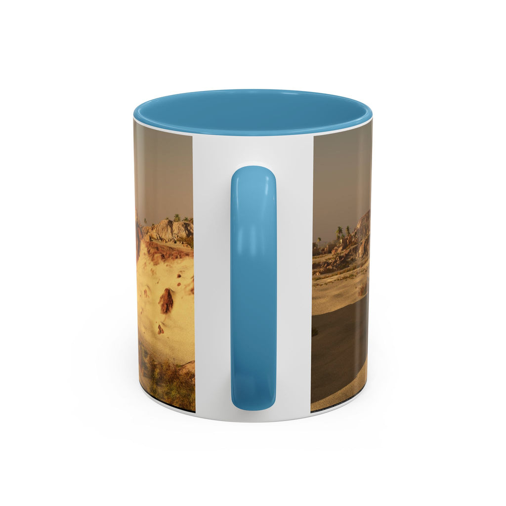 Desert Oasis Coffee Mug — Palm Trees & Sunset Scenic Accent Mug