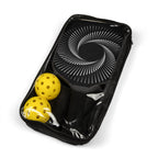Pickleball Paddles Set — Black Spiral Design Paddle Kit with 2 Balls