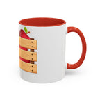 Apple Crate Accent Coffee Mug — Rustic Farmhouse Fruit Design (11/15oz)