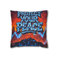 Protect Your Peace Square Pillowcase - Graffiti Art Decorative Throw Pillow Cover