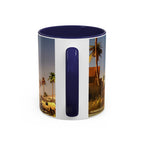 Desert Oasis Accent Coffee Mug – Palm Trees & Sunset Scenic Ceramic Mug (11/15oz)