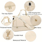 Women's Travel Duffel Bag, Sports Gym Yoga Duffel Bag Weekender