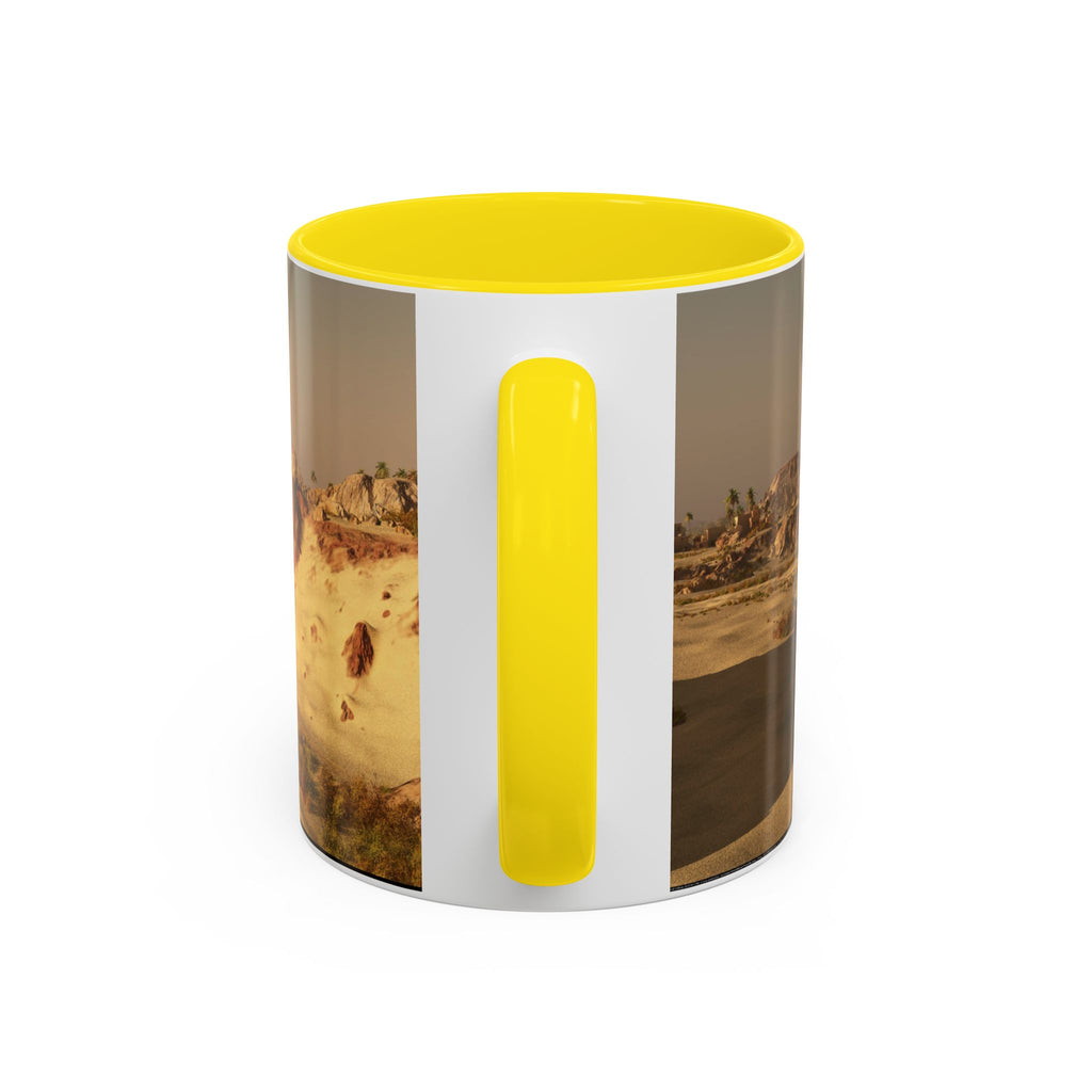 Desert Oasis Coffee Mug — Palm Trees & Sunset Scenic Accent Mug
