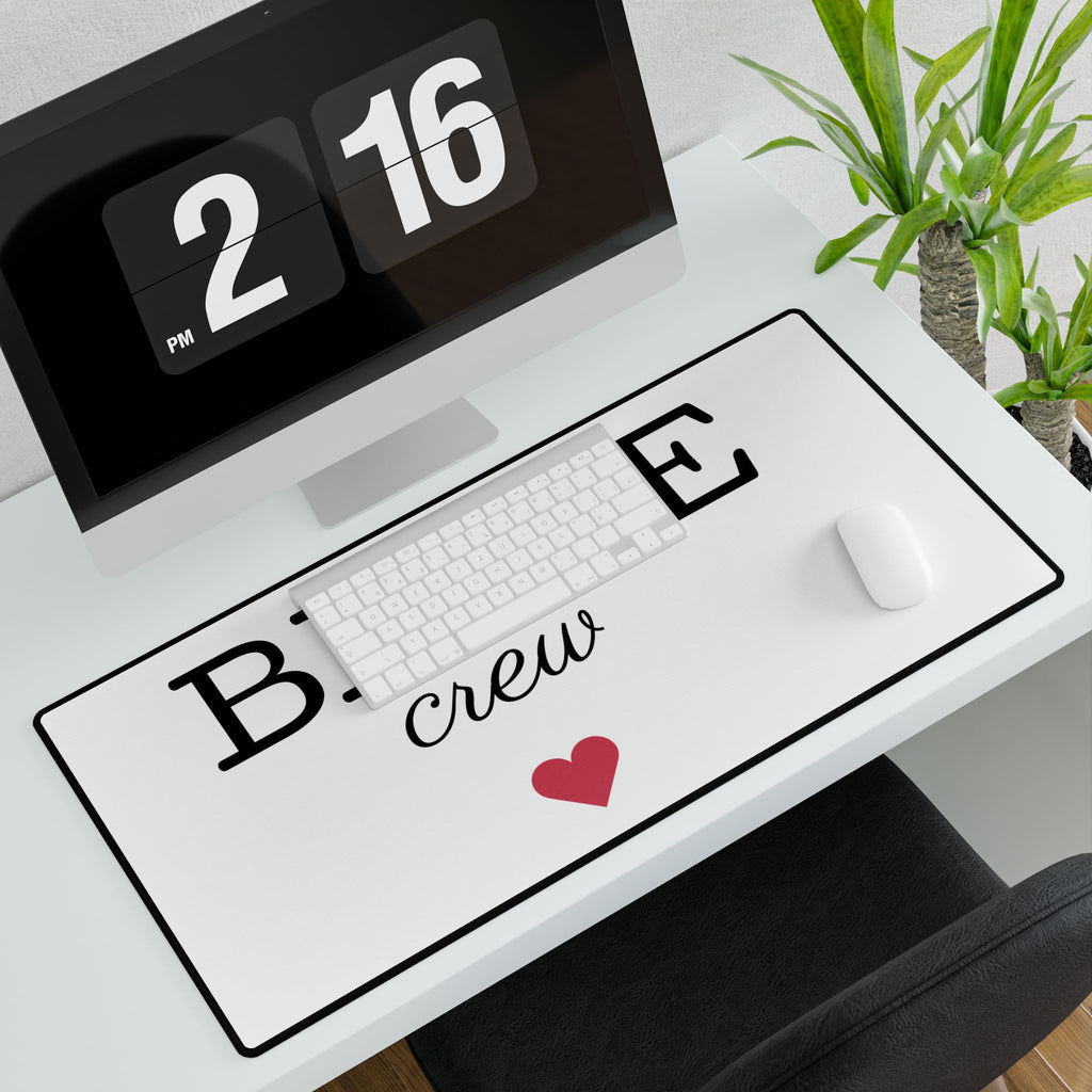 Desk Mat - "BRIDE crew" Bachelorette Bridal Party Mouse Pad with Heart