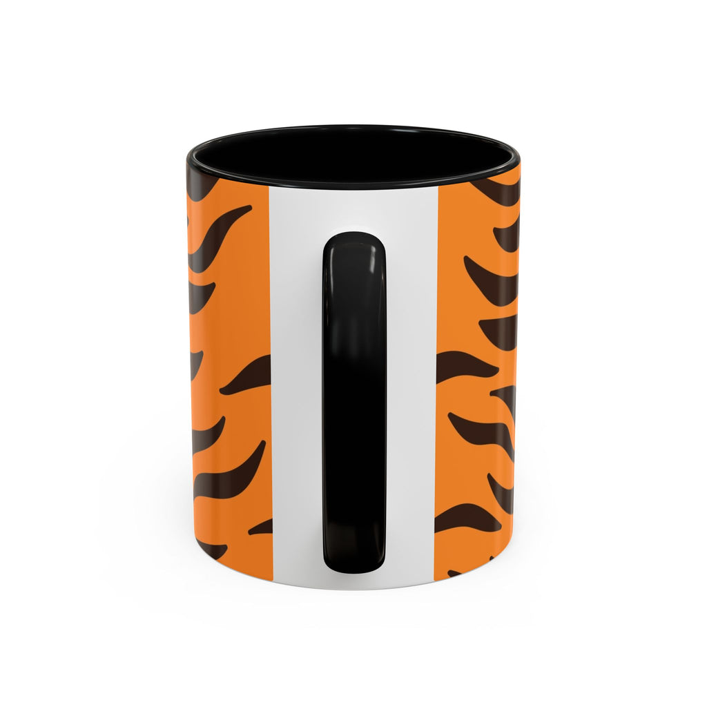 Tiger Stripe Accent Coffee Mug – Orange & Black Animal Print