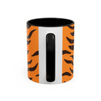 Tiger Stripe Accent Coffee Mug – Orange & Black Animal Print
