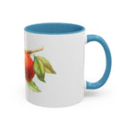 Apple Branch Accent Coffee Mug — Watercolor Fruit Kitchen Mug (11/15oz)
