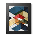 Abstract Geometric Framed Poster — Modern Colorful Vertical Wall Art