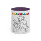 Coloring Book Coffee Mug — Kids Holiday Coloring Design (11/15oz Accent Mug)