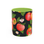 Apple Blossom Accent Coffee Mug – Floral Fruit Ceramic Mug (11/15oz)