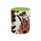 Rustic Leopard Accent Coffee Mug — Animal Print Ceramic Mug (11/15oz)