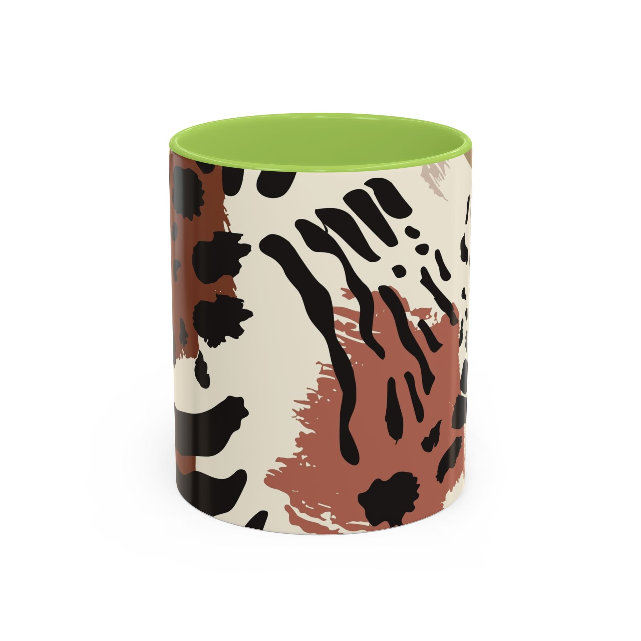 Rustic Leopard Accent Coffee Mug — Animal Print Ceramic Mug (11/15oz)
