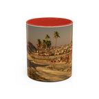 Desert Oasis Coffee Mug — Palm Trees & Sunset Scenic Accent Mug