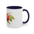Apple Branch Accent Coffee Mug — Watercolor Fruit Kitchen Mug (11/15oz)