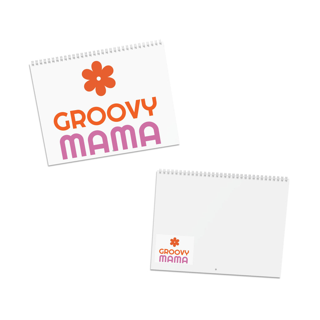 Groovy Mama 2026 Wall Calendar – Retro Floral Monthly Planner