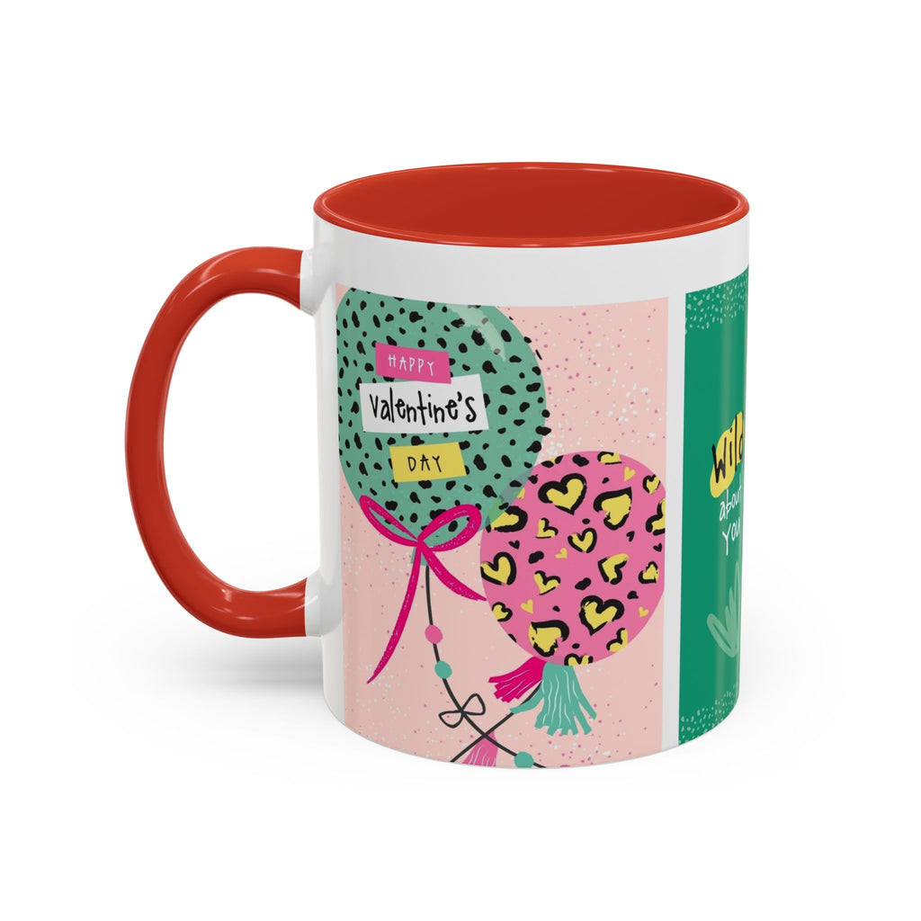 Valentine’s Day Leopard Coffee Mug - "Wild About You" Accent Mug