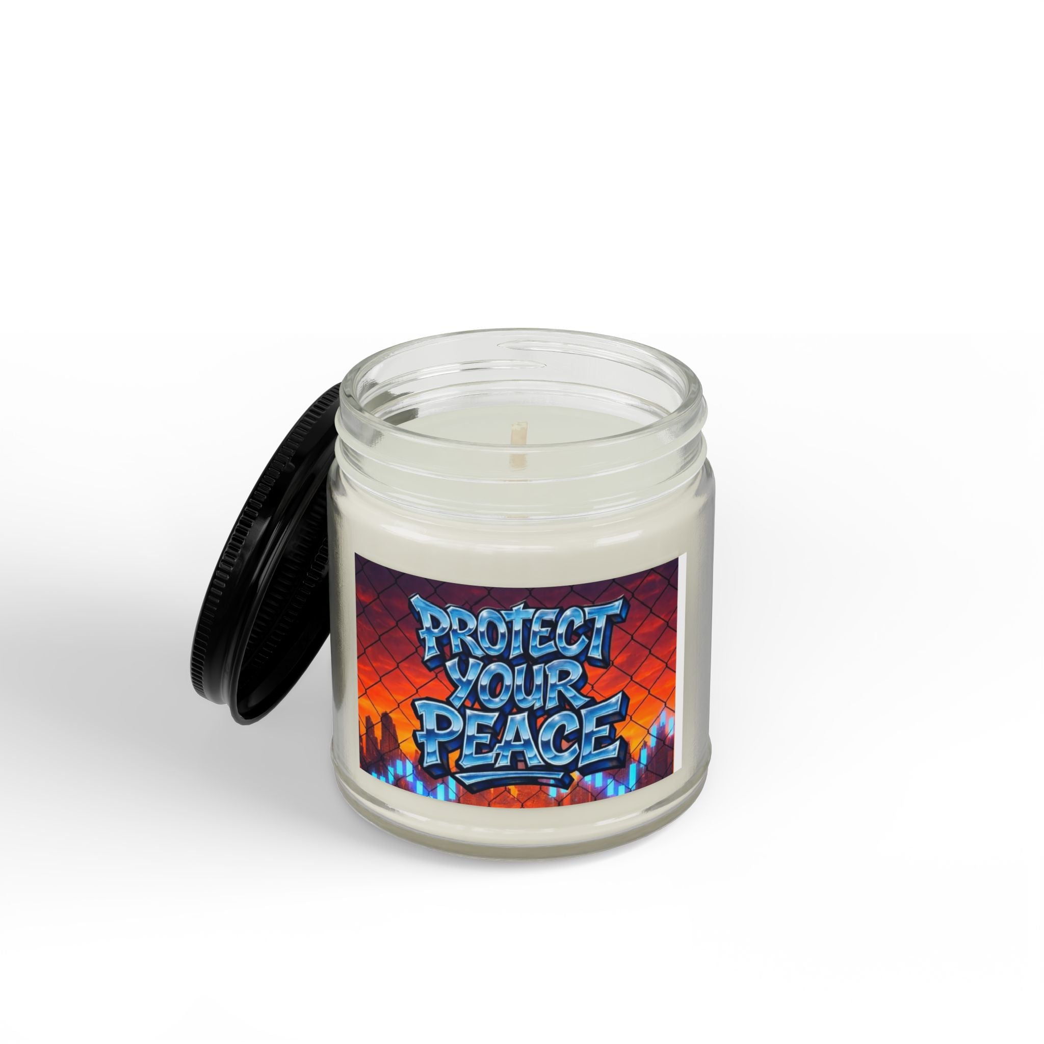 Scented Soy Candles with Black Lid, (4 and 9oz)
