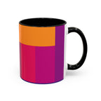 Color Block Accent Coffee Mug — Bright Geometric Pattern