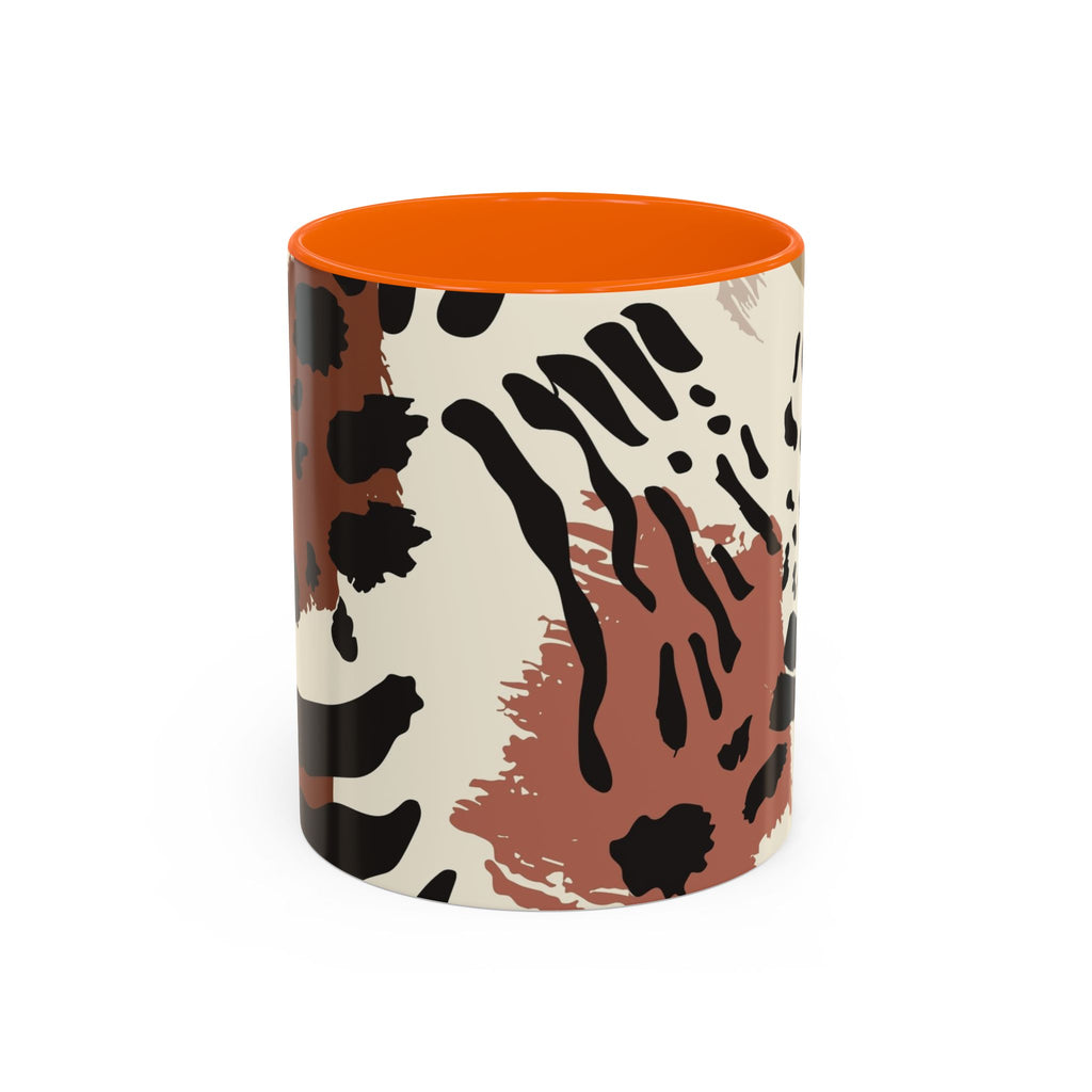 Rustic Leopard Accent Coffee Mug — Animal Print Ceramic Mug (11/15oz)